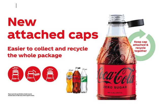 New Coca-Cola caps to improve recycling rates