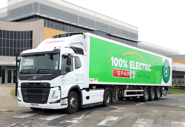 Green livery for first James Hall & Co electric trailer