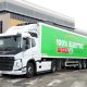 Green livery for first James Hall & Co electric trailer